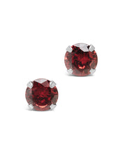 Load image into Gallery viewer, Sterling Silver 7mm Rainbow CZ Studs