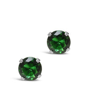 Load image into Gallery viewer, Sterling Silver 7mm Rainbow CZ Studs