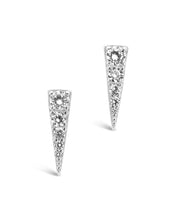 Load image into Gallery viewer, Sterling Silver CZ Pyramid Studs