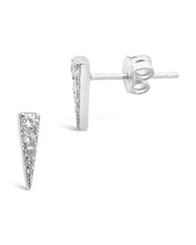 Load image into Gallery viewer, Sterling Silver CZ Pyramid Studs