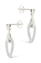 Load image into Gallery viewer, Sterling Silver Taissa CZ Chain Link Studs