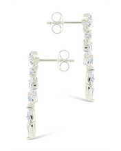 Load image into Gallery viewer, Sterling Silver Adrian CZ Waterfall Statement Studs