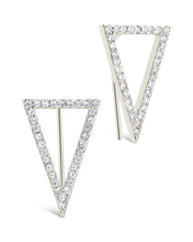 Load image into Gallery viewer, Sterling Silver Janine CZ Geometric Crawler Earrings