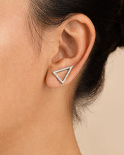 Load image into Gallery viewer, Sterling Silver Janine CZ Geometric Crawler Earrings