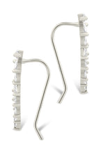 Load image into Gallery viewer, Sterling Silver Skye CZ Threader Crawler Earrings