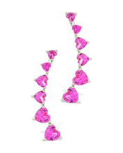 Load image into Gallery viewer, Sterling Silver Jillian CZ Heart Crawler Studs