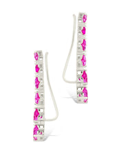 Load image into Gallery viewer, Sterling Silver Jillian CZ Heart Crawler Studs