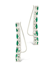 Load image into Gallery viewer, Sterling Silver Jillian CZ Heart Crawler Studs