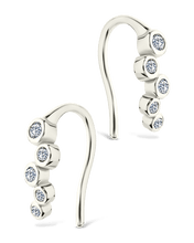 Load image into Gallery viewer, Sterling Silver Talia CZ Bezel Crawler Earrings