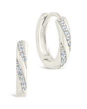 Load image into Gallery viewer, Sterling Silver Adelise Micro Hoops