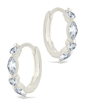 Load image into Gallery viewer, Sterling Silver Kensington Micro Hoops