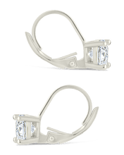 Load image into Gallery viewer, Sterling Silver Round Cut French Clip Earrings