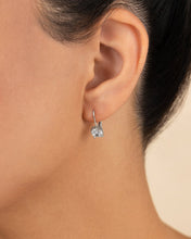 Load image into Gallery viewer, Sterling Silver Round Cut French Clip Earrings
