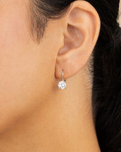 Load image into Gallery viewer, Sterling Silver Round Cut French Clip Earrings