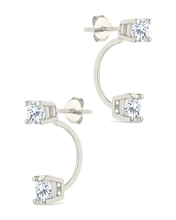 Load image into Gallery viewer, Sterling Silver Brilliant Cut Duo Jackets