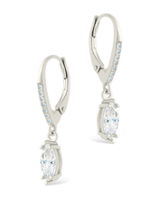 Load image into Gallery viewer, Sterling Silver Allegra Marquise Cut CZ French Clip Earrings