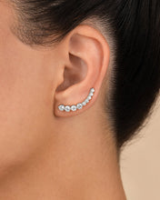 Load image into Gallery viewer, Sterling Silver Brilliant Round CZ Crawlers