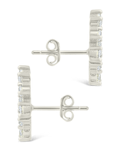 Load image into Gallery viewer, Sterling Silver Round Cut Cluster CZ Crawlers