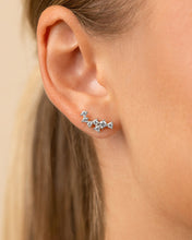 Load image into Gallery viewer, Sterling Silver Round Cut Cluster CZ Crawlers