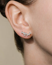 Load image into Gallery viewer, Sterling Silver Round Cut Cluster CZ Crawlers