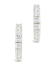 Load image into Gallery viewer, Sterling Silver Eleri CZ Tube Hoops