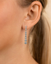 Load image into Gallery viewer, Sterling Silver Helene Brilliant Cut CZ Dangle Earrings