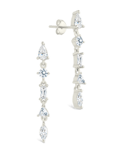 Load image into Gallery viewer, Sterling Silver Jacinda CZ Dangle Earrings