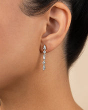 Load image into Gallery viewer, Sterling Silver Jacinda CZ Dangle Earrings