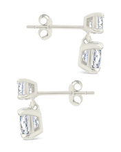 Load image into Gallery viewer, Sterling Silver Galatea Brilliant Cut CZ Studs