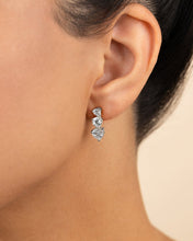 Load image into Gallery viewer, Sterling Silver Opaline Brilliant Cut CZ Studs