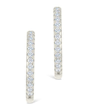 Load image into Gallery viewer, Sterling Silver Lilia CZ Infinity Hoops