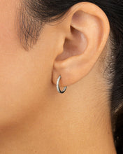 Load image into Gallery viewer, Sterling Silver Lilia CZ Infinity Hoops