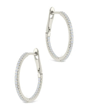 Load image into Gallery viewer, Sterling Silver Lilia CZ Infinity Hoops