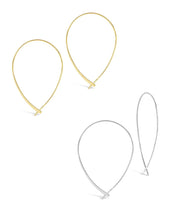 Load image into Gallery viewer, Delicate Threader Hoop Earrings Set of 2