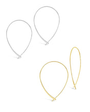 Load image into Gallery viewer, Delicate Threader Hoop Earrings Set of 2