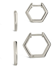 Load image into Gallery viewer, Emmy Geometric Hoop Earring Set of 2