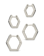 Load image into Gallery viewer, Emmy Geometric Hoop Earring Set of 2