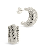 Load image into Gallery viewer, Kalina Quilted Huggie Hoop Earrings