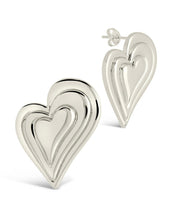 Load image into Gallery viewer, Beating Heart Statement Stud Earrings