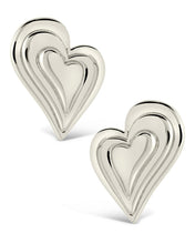 Load image into Gallery viewer, Beating Heart Statement Stud Earrings