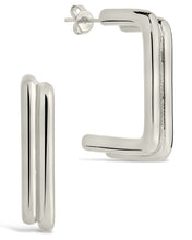 Load image into Gallery viewer, Baguette Hoop Earrings