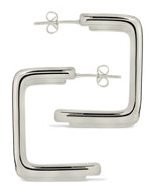 Load image into Gallery viewer, Baguette Hoop Earrings