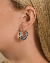 Load image into Gallery viewer, Darla Hammered Hoop Earrings