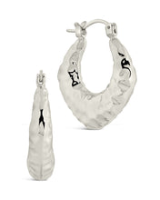 Load image into Gallery viewer, Darla Hammered Hoop Earrings