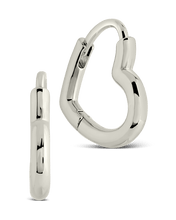 Load image into Gallery viewer, Elle Heart Micro Hoop Earrings