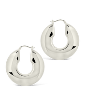 Load image into Gallery viewer, Paige Flat Tube Hoop Earrings