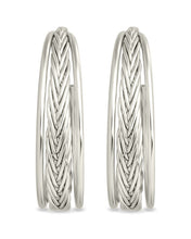 Load image into Gallery viewer, Corinne Textured Braided Hoop Earrings
