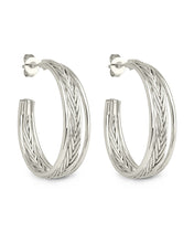 Load image into Gallery viewer, Corinne Textured Braided Hoop Earrings