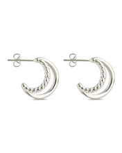 Load image into Gallery viewer, Arcadia Double Row Huggie Hoop Earrings