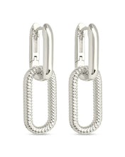 Load image into Gallery viewer, Sable CZ Chain Link Drop Stud Earrings